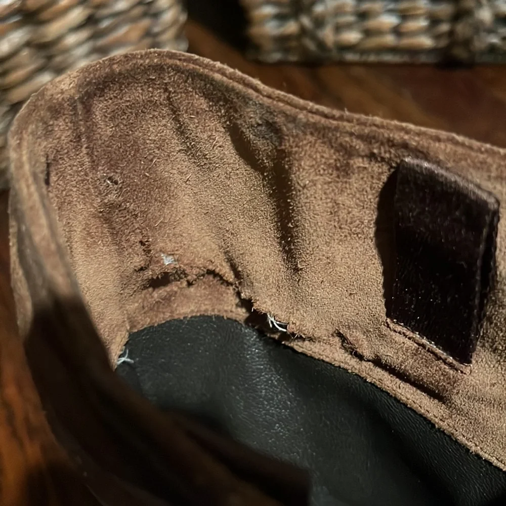 PRADA Size 40 (10) Narrow Fit Slouchy Brown Suede Boot Reeled - Picture 6 of 9